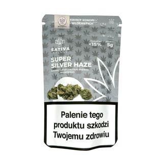 CBD Kwiaty Konopi "SUPER SILVER HAZE" 5 g