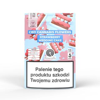 Susz CBD Strawberry Wedding Cake Flowrolls z akcyzą 5g
