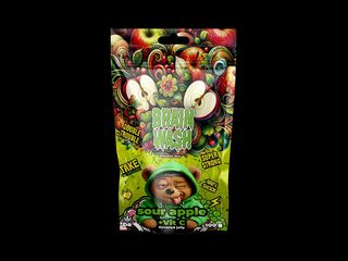 Żelki konopne CBD Brain Wash Sour Apple 100g
