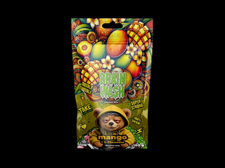 Żelki konopne CBD Brain Wash Mango 100g + L-Teanina