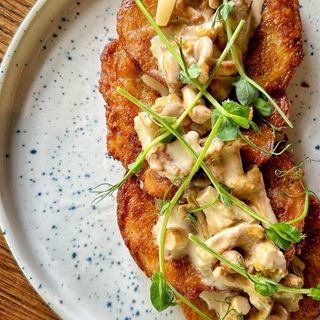 Placki ziemniaczane z sosem kurkowym (wege)