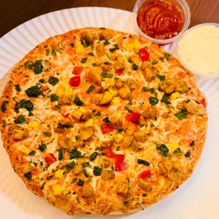 Pizza z kurczakiem, papryką, kukurydzą, szpinakiem 24 cm