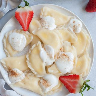 pierogi z serem na słodko