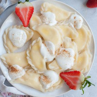 pierogi z serem na słodko
