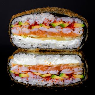 Sushi Burger z Łososiem i Krewetką