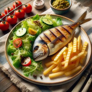 Dorada pieczona z masłem i pieprzem cytrynowym