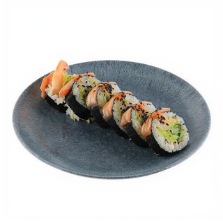 Futomaki - Zapiekany łosoś teriyaki z krewetkami w tempurze