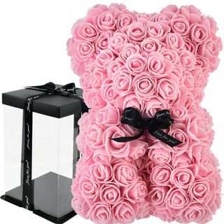 Miś różyczkowy Walentynkowy różowy