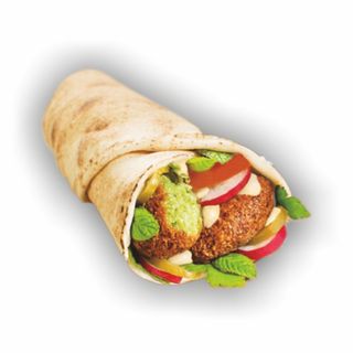 Falafel sandwich w chlebie arabskim