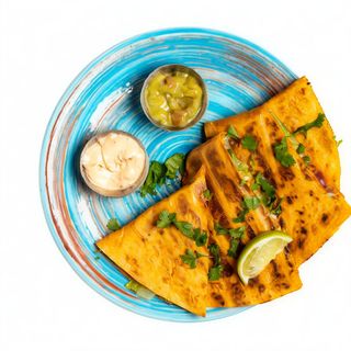 Quesadilla portobello asada vege