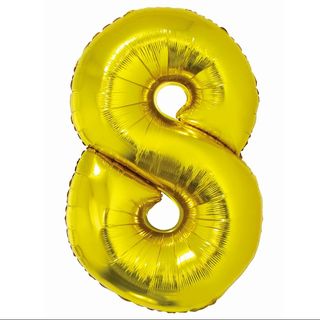Balon z Helem Cyfra 8 złota