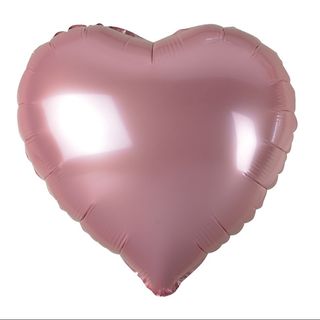 Balon serce jasny róż mat 18"