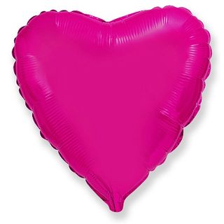 Balon serce ciemny róż 18"