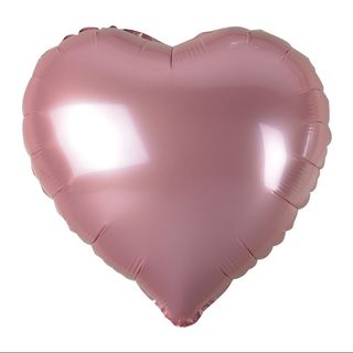 Balon serce jasny róż mat 18"