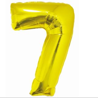 Balon z Helem Cyfra 7 złota
