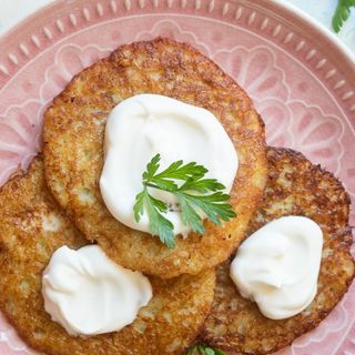 Placki ziemniaczane 4szt ze śmietana 