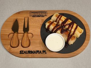 Naleśniki z twarogiem, czekoladą i bananem