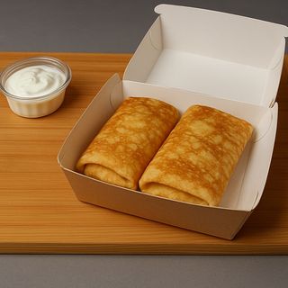 Naleśniki z twarogiem, czekoladą i bananem mrożone