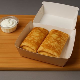 Naleśniki z twarogiem, ananasem i kokosem