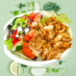 Talerz kebab (surówka+mięso )