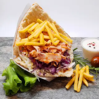 Kebab duży z frytkami