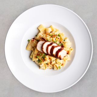 Alfredo & kurczak w boczku