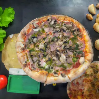 Cotto e funghi