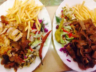 Kebap Doner Na Talerzu Mix 2 Mięsa - Duży