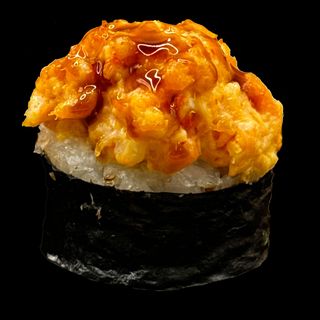 Pieczony łosoś - krewetki