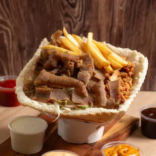 Kebab w Bułce Amerykański Mega