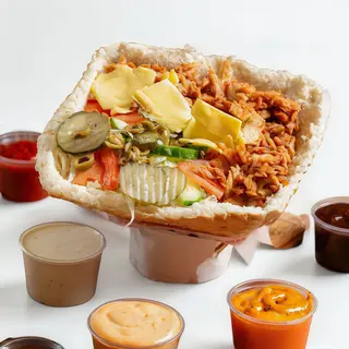 Kebab w Bułce z serem Średni