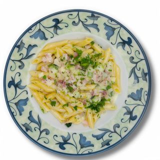 Penne pancetta e zucchini