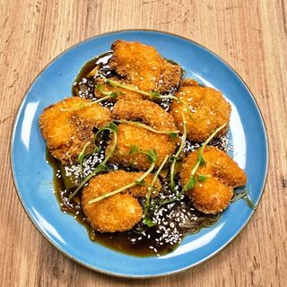 Vermicelli z Warzywami po Chińsku i Krewetkami w Panko