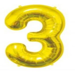 Cyfra nadmuchana helem "3" duża