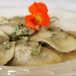 Pierogi z wątróbką drobiową