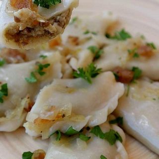Pierogi z grzybami leśnymi