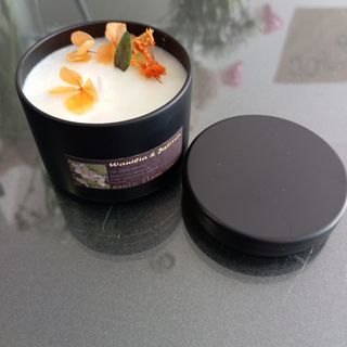 Świeca sojowa zapachowa czarny słoik