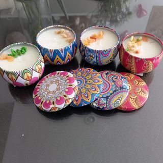 Zestaw z 4 świec sojowych ( mały słoik)