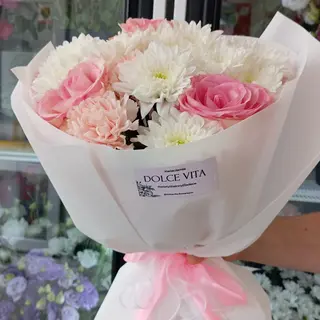 Bukiet n.88  z Chryzantemy i Róży 