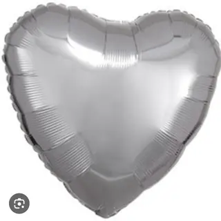 Balon Serduszko srebny