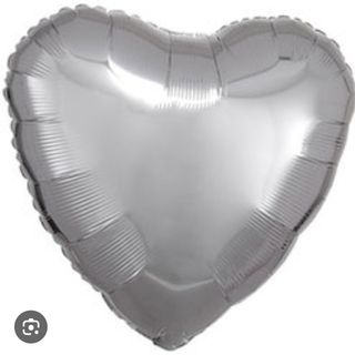 Balon Serduszko srebny