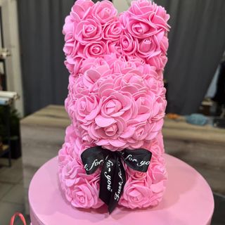 Królik z różyczek różowy S