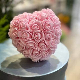 Serduszko z różyczek różowy (XS)