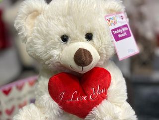 Pluszak Miś biały z sercem (S)