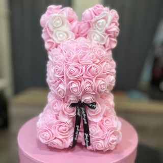 Królik z różyczek jasno- rozowy S