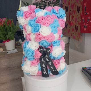 Miś z różycze koliorowy S