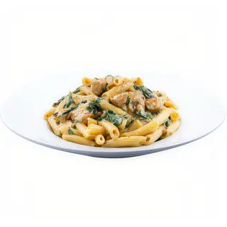 Makaron spaghetti z lososiem i pomidorkami cherry