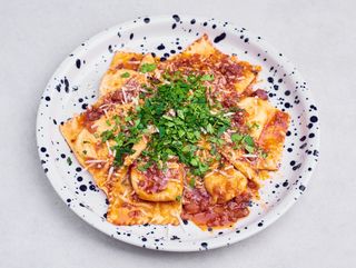 Amatriciana ze speckiem i pancettą
