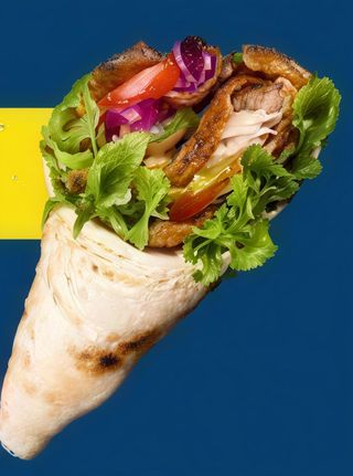 Kebab na cienkim tylko z surówką