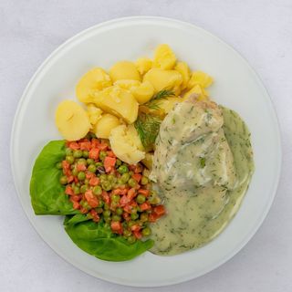 Filet drobiowy w sosie szpinakowym